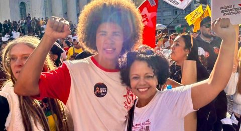 Vereadora Guida Calixto (PT) participa de ato em Curitiba em defesa de Renato Freitas e contra o racismo estrutural